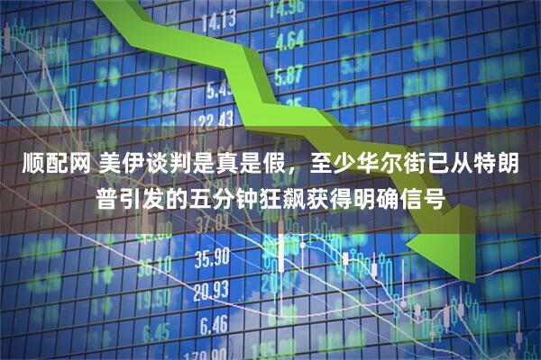 顺配网 美伊谈判是真是假，至少华尔街已从特朗普引发的五分钟狂飙获得明确信号