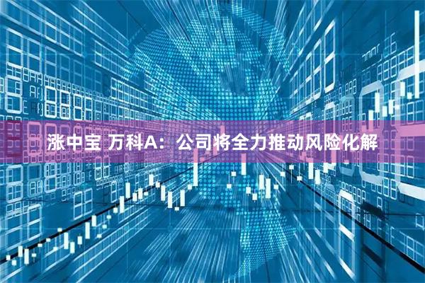 涨中宝 万科A：公司将全力推动风险化解
